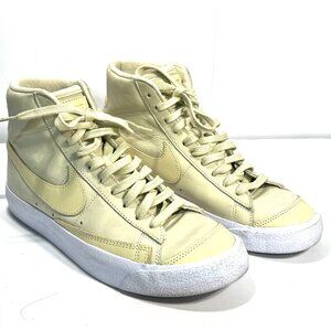 NIKE BLAZER Mid Premium Alabaster Women's Size 9 Yellow Athletic Shoes DQ7572